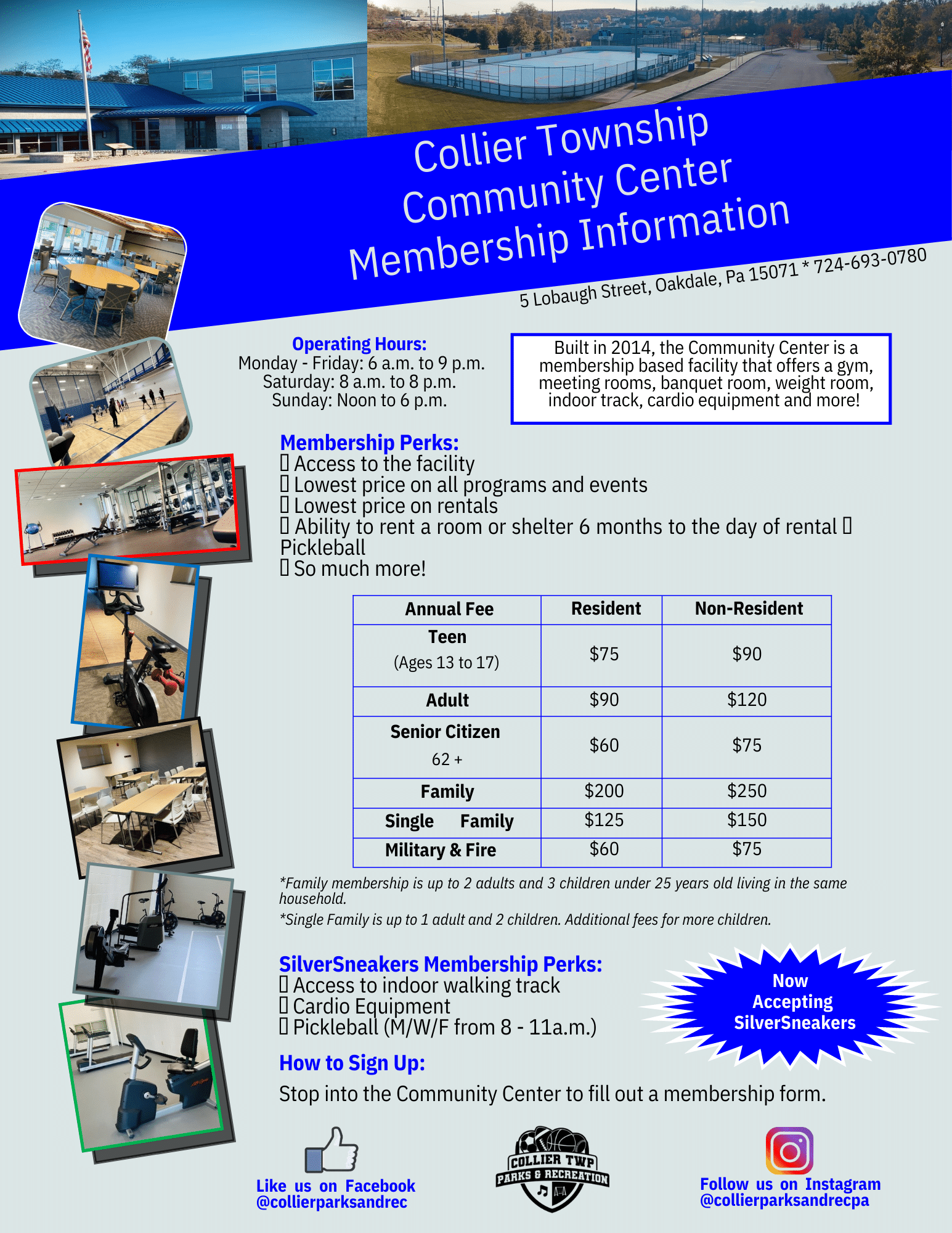 Community Center Membership Information