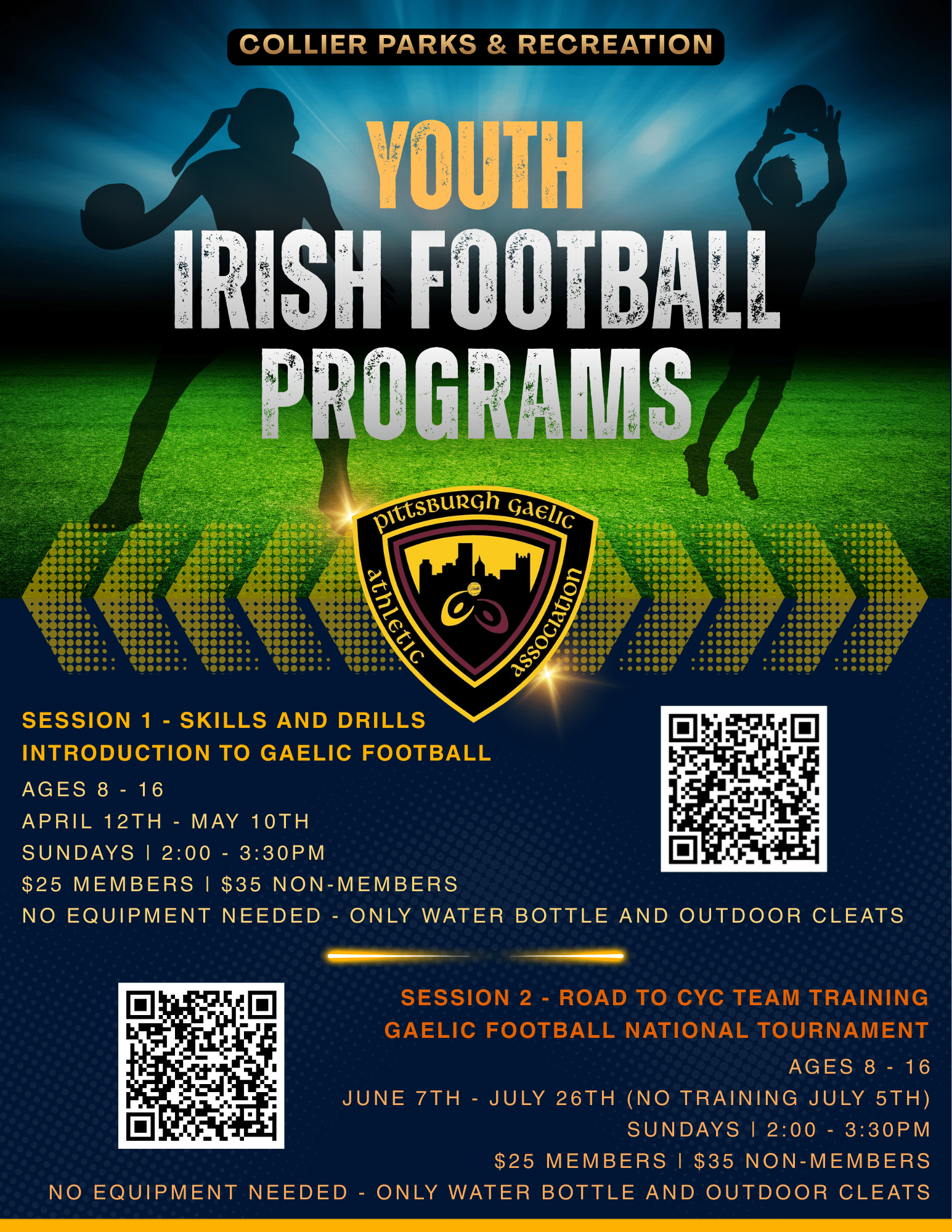 Youth Irish Football Programs