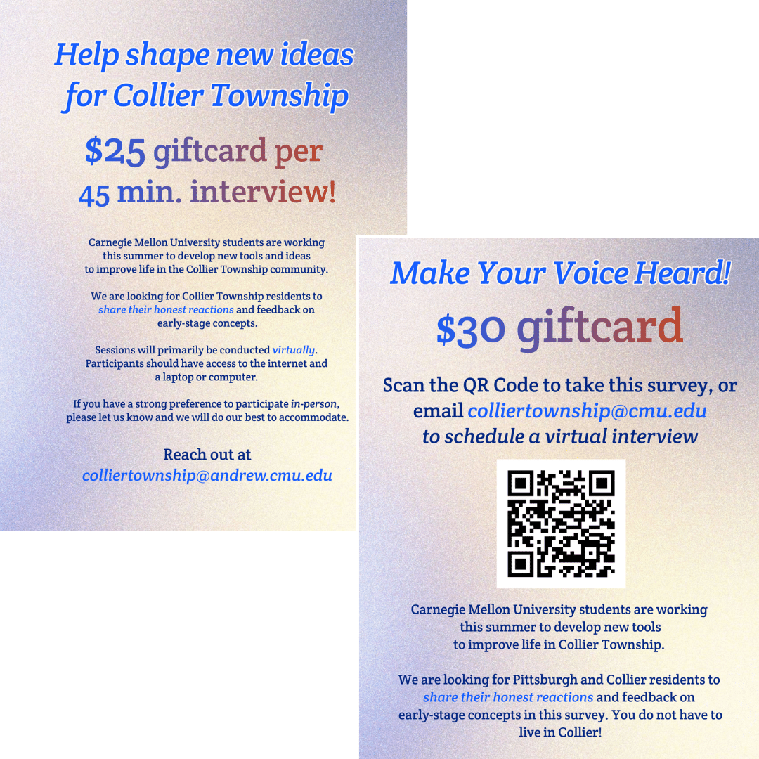 Help Shape New Ideas for Collier Twp.