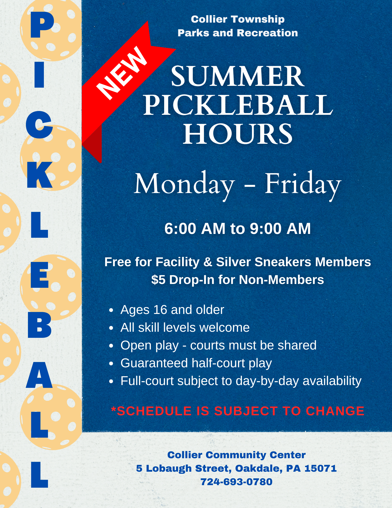 PICKLEBALL HOURS